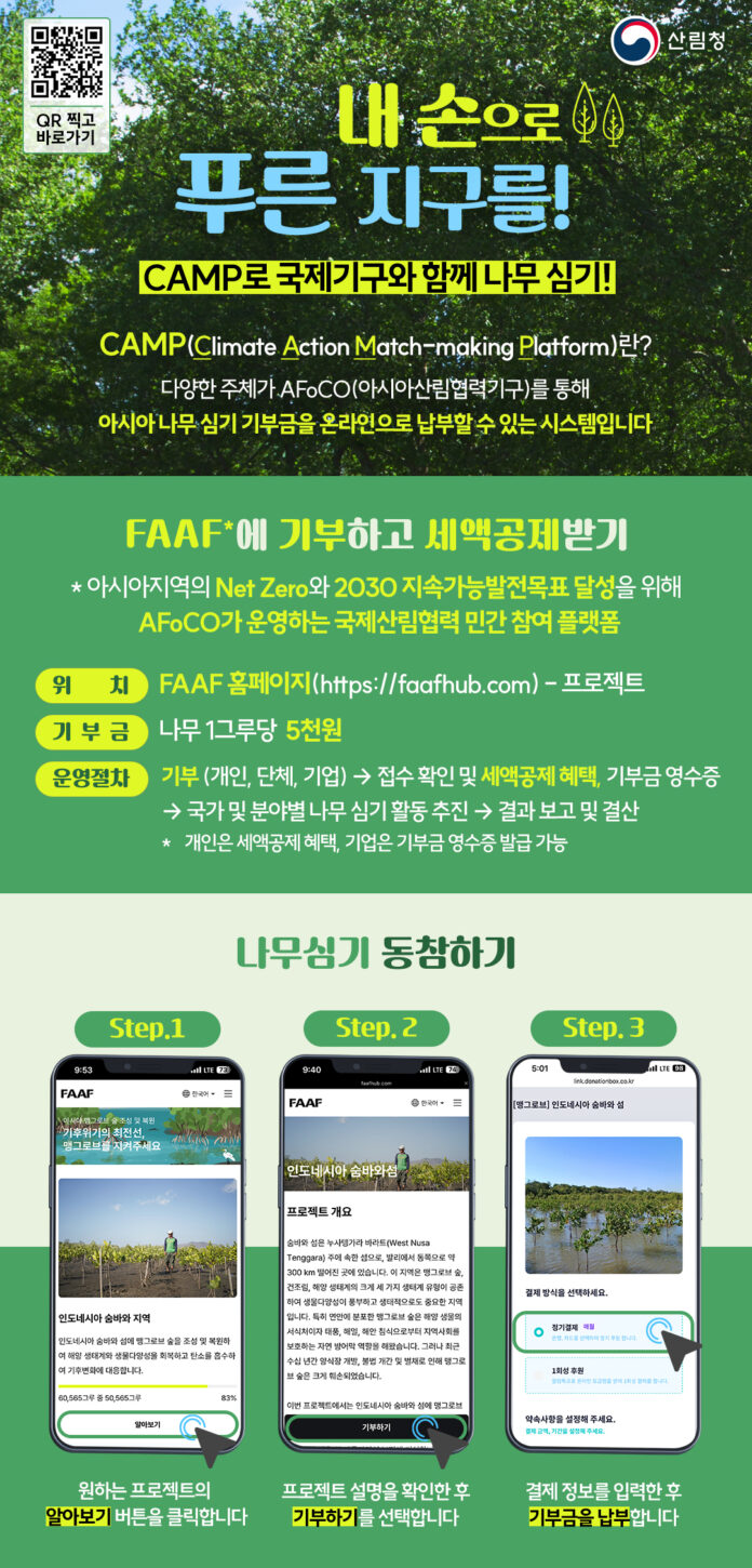 사진1. 아시아산림복원플랫폼 'CAMP' 인포그래픽