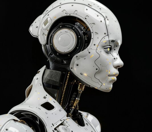 AI와 함께하는 건강 관리, 실생활 루틴으로 쉽고 똑똑하게 A white robot is standing in front of a black background